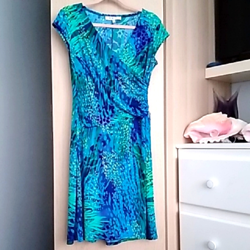 Evan Picone Flutter Sleeve Sundress Sz 12